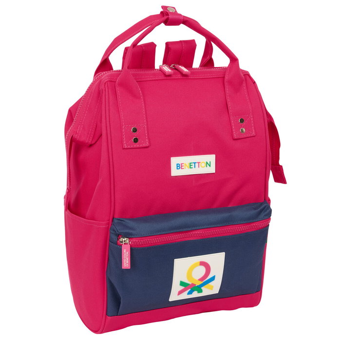 Sac à dos Casual Benetton benetton Cerise Blue marine Sac à dos Casual Benetton benetton Cerise Blue marine