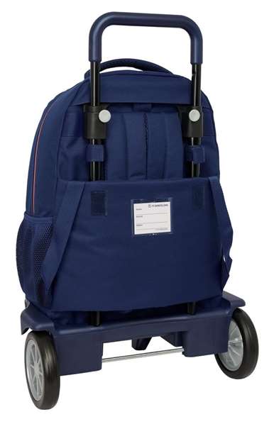 Safta Mochila grande avec roues compacte évolutive extension FC Barcelone 2ème équipement 33x45x22cm