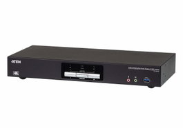 Aten CS1942DP - Commutateur KVM DisplayPort 4K 60Hz avec 2 ports USB 3.0, Hub USB, MST et Dual-Mode pour 2 à 4 ordinateurs