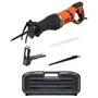Black + Decker BES301K-QS Scie électroportative 750W, vitesse variable 0-2800 tr/min, coupe bois, métal, plastique, support de branche amovible