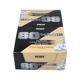 Weider Protein 60% Barritas Cookie-Crema 24 Unités