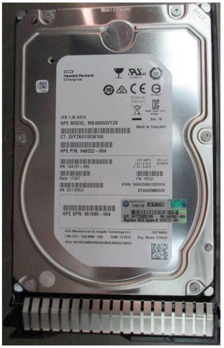 HPE Disque dur serveur entreprise 4TB 3.5" SATA III 7200 rpm LFF - Disque dur haute performance et fiabilité pour applications critiques