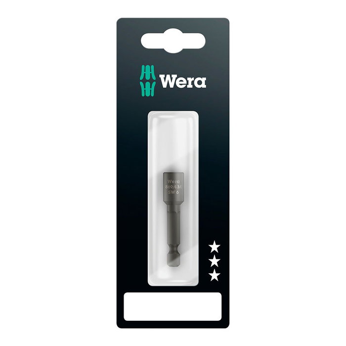 Wera Pointe avec douille magnétique M6 x 50 mm Wera Pointe avec douille magnétique M6 x 50 mm