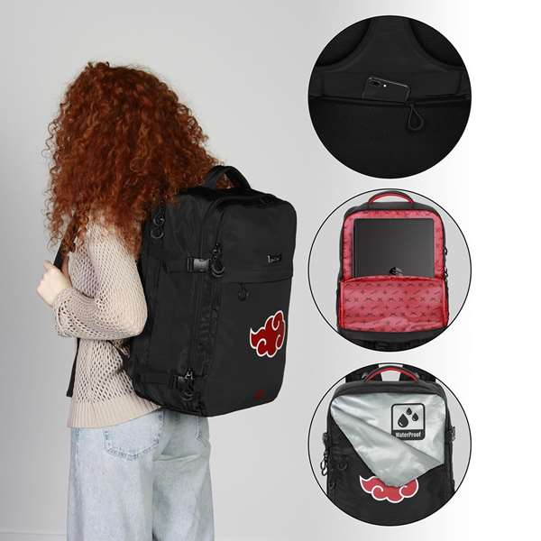 Karactermania Sac à dos Naruto Mercury Clouds 33x23x47 cm - Grand volume, imperméable, compartiment pour ordinateur jusqu'à 17 pouces