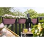 ELHO Vibia Campana Easy Hanger Small - Pot de fleurs suspendu pour balcon extérieur - L 24.1 x l 20.5 x H 26.5 cm - Rose poussière avec réserve d'eau