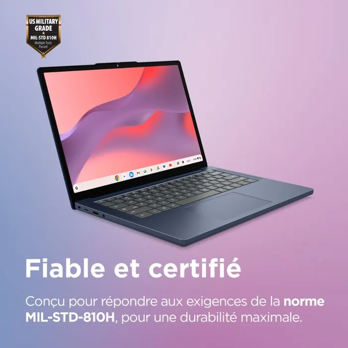 Lenovo Chromebook 14ITN11 - 14'' WUXGA - Intel Core C3 N355 - 8 Go RAM - 128 Go SSD - Bleu Lenovo Chromebook 14ITN11 - 14'' WUXGA - Intel Core C3 N355 - 8 Go RAM - 128 Go SSD - Bleu