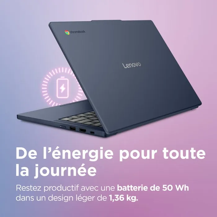 Lenovo Chromebook 14ITN11 - 14'' WUXGA - Intel Core C3 N355 - 8 Go RAM - 128 Go SSD - Bleu Lenovo Chromebook 14ITN11 - 14'' WUXGA - Intel Core C3 N355 - 8 Go RAM - 128 Go SSD - Bleu