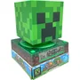Kids Licensing - MIN3020 - Révéil et lampe veilleuse figurine 3D Minecraft, lumière douce, fonctionne sur piles AA incluses
