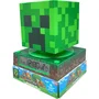 Kids Licensing - MIN3020 - Révéil et lampe veilleuse figurine 3D Minecraft, lumière douce, fonctionne sur piles AA incluses