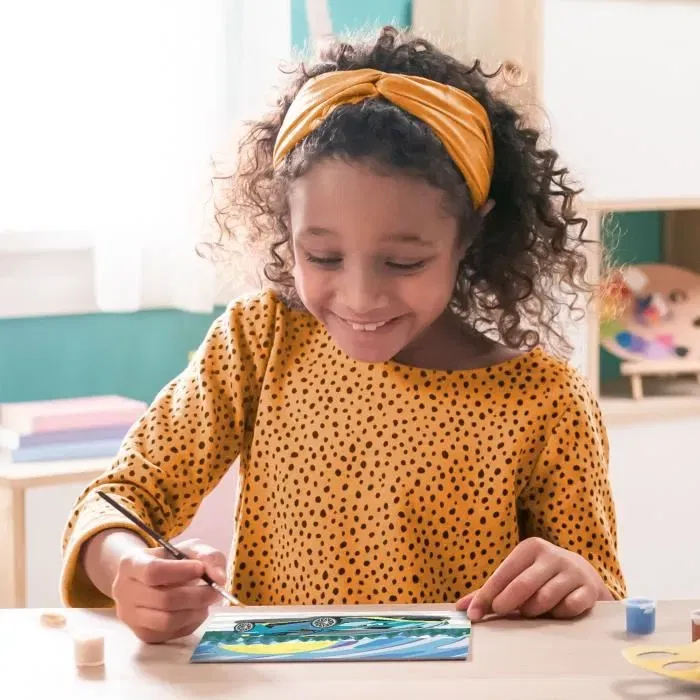 Ravensburger 25842 CreArt Kids - Kit de peinture par numéros Lamborghini, tableau 18x24 cm avec cadre, pots de peinture et pinceau, à partir de 7 ans