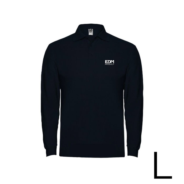 EDM Product Polo à manches longues homme EDM Noir L EDM Product Polo à manches longues homme EDM Noir L