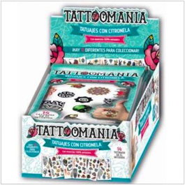TATTOOMANIA Expositor de 24 tatouages à la citronnelle
