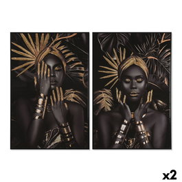 Toile Home ESPRIT polystyrène Toile 80 x 3,5 x 120 cm