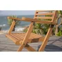 EDEN - Lot de 2 fauteuils de jardin pliants en bois d'eucalyptus certifié FSC - Robustes, confortables et pliables - Dimensions : 57,5 x 52,5 x 91 cm