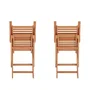 EDEN - Lot de 2 fauteuils de jardin pliants en bois d'eucalyptus certifié FSC - Robustes, confortables et pliables - Dimensions : 57,5 x 52,5 x 91 cm