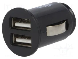 AKYGA AK-CH-02 Chargeur USB noir avec 2 ports USB A