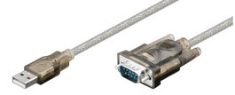 MicroConnect Câble adaptateur USB 2.0 vers série DB9 mâle à mâle, 1,5 m