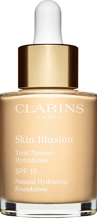 Clarins Skin Illusion Fond de Teint Liquide Teint Naturel SPF 15 30 ml avec Correcteur de Couleurs Nuance 105.5 - Testeur Clarins Skin Illusion Fond de Teint Liquide Teint Naturel SPF 15 30 ml avec Correcteur de Couleurs Nuance 105.5 - Testeur