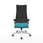Piqueras y Crespo Chaise de Bureau Albacete Turquoise et Noir