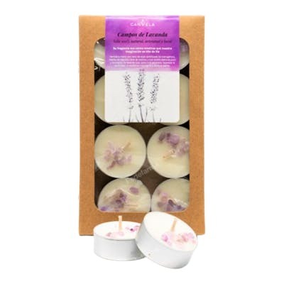 CANVELA Boîte Cadeau de 8 Bougies de Thé Parfumées Campo CANVELA Boîte Cadeau de 8 Bougies de Thé Parfumées Campo