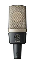 AKG C314 Microphone Condensateur à Large Diaphragme 1 Pouce, Double Capsule Dorée, Patrons Polaires Commutables