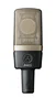 AKG C314 Microphone Condensateur à Large Diaphragme 1 Pouce, Double Capsule Dorée, Patrons Polaires Commutables