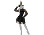 BigBuy Carnival Déguisement Sorcière Noire avec Robe Courte et Chapeau - Adulte M-L