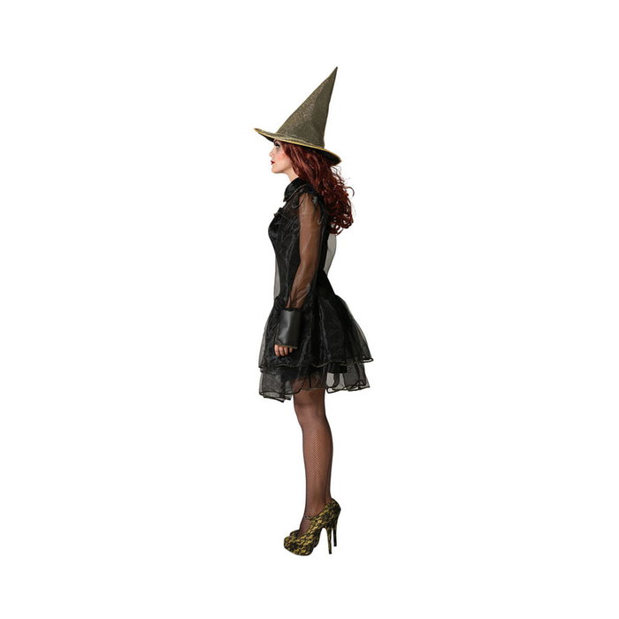 BigBuy Carnival Déguisement Sorcière Noire avec Robe Courte et Chapeau - Adulte M-L BigBuy Carnival Déguisement Sorcière Noire avec Robe Courte et Chapeau - Adulte M-L