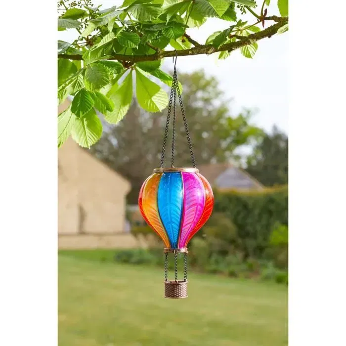 Smart Garden - Ballon Lumineux Rainbow CoolFlame avec Effet Flamme Réaliste, Rechargeable au Soleil, Sécurisé, 45 x 14 x 14 cm