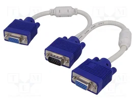 AKYGA Câble VGA blanc D-Sub 15pin HD 0,15m