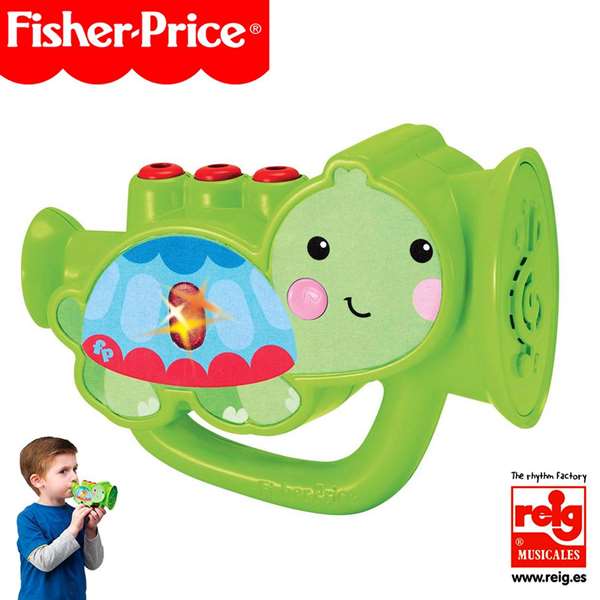 Reig - Ma Première Vraie Trompette pour Enfants - Jouet Musical avec Lumières et Sons - Âge Minimum 2 Ans - Plastique - Piles Incluses Reig - Ma Première Vraie Trompette pour Enfants - Jouet Musical avec Lumières et Sons - Âge Minimum 2 Ans - Plastique - Piles Incluses