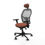 Piqueras y Crespo Chaise de Bureau avec Appui-tête Jorquera 3D036G1 Marron Gris