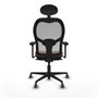 Piqueras y Crespo Chaise de Bureau avec Appui-tête Jorquera 3D036G1 Marron Gris