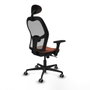 Piqueras y Crespo Chaise de Bureau avec Appui-tête Jorquera 3D036G1 Marron Gris