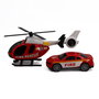 Tachan - Pack Véhicules de Secours Hélicoptère et Camion de Pompiers avec Lumières et Sons - Version Multilingue - Échelle 1:14 - À partir de 3 ans