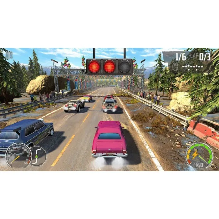 Just For Games Turbo Booster Racing Kit - Jeu Nintendo Switch avec volants - Code in a Box