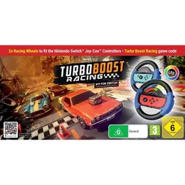 Just For Games Turbo Booster Racing Kit - Jeu Nintendo Switch avec volants - Code in a Box