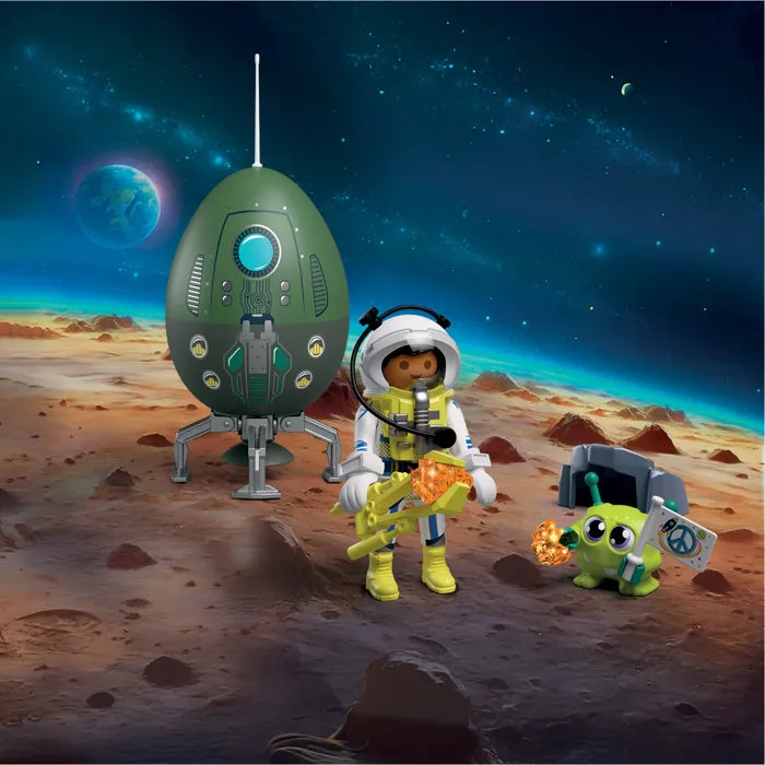 Playmobil 72103 Figurine et Jouet 2-en-1 Mission Espace, L'Espace, 39 Pièces, Cadeau à Pâques, Dès 4 Ans