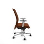 Piqueras Y Crespo Silla Albacete Marrón avec mécanisme Sincro et base aluminium