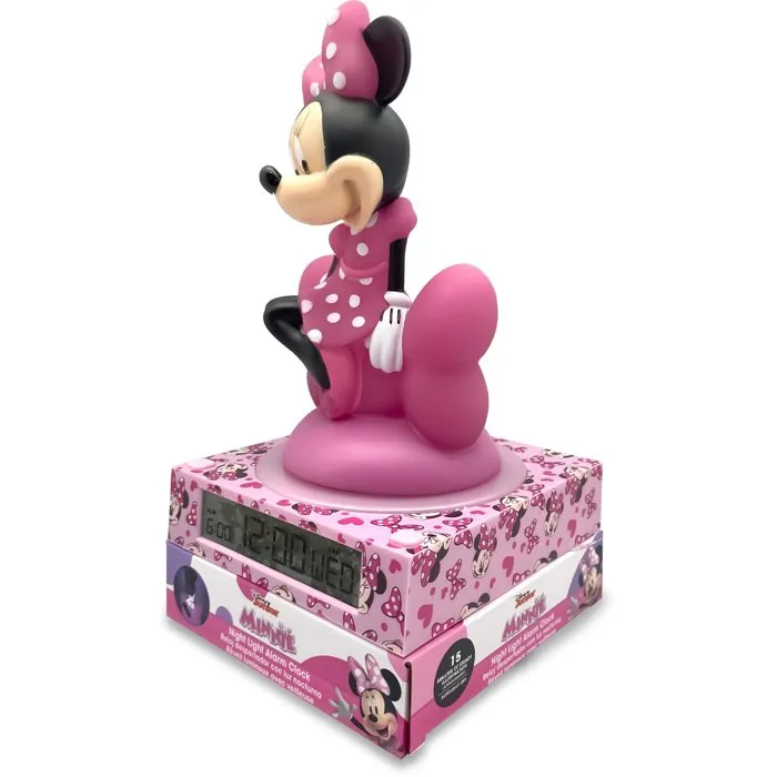 Kids Licensing Minnie - Réveil figurine 3D lumineuse pour enfants - Dès 3 ans