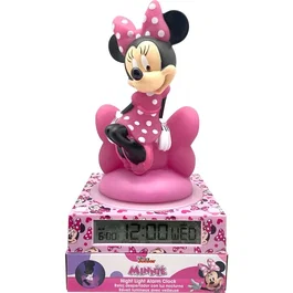 Kids Licensing Minnie - Réveil figurine 3D lumineuse pour enfants - Dès 3 ans