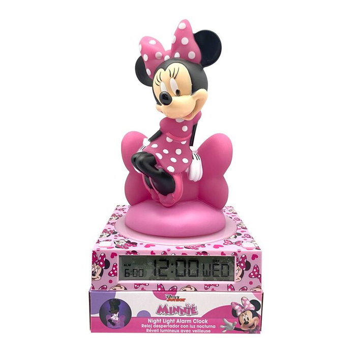 Kids Licensing Réveil figurine 3D lumineuse Minnie Rose Kids Licensing Réveil figurine 3D lumineuse Minnie Rose