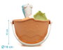 KioKids Set de Seau de Plage avec Animaux - Seau, Pelle, Râteau, Arrosoir et 3 Moules (6 Pièces) - Couleurs Douces - Enfant +18 Mois