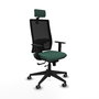 Piqueras y Crespo Chaise de Bureau Horna avec Appui-tête 2D et Mécanisme Sincro/Traslack, Vert Bouteille