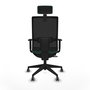 Piqueras y Crespo Chaise de Bureau Horna avec Appui-tête 2D et Mécanisme Sincro/Traslack, Vert Bouteille