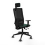 Piqueras y Crespo Chaise de Bureau Horna avec Appui-tête 2D et Mécanisme Sincro/Traslack, Vert Bouteille