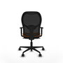 Piqueras y Crespo Chaise de Bureau Jorquera Orange et Noir