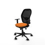 Piqueras y Crespo Chaise de Bureau Jorquera Orange et Noir