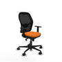 Piqueras y Crespo Chaise de Bureau Jorquera Orange et Noir