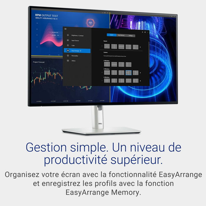 Dell U2724D / 210-BKVB - Moniteur 27 pouces QHD IPS USB-C, Noir